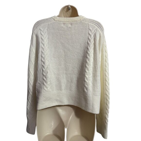 Universal Thread Ivory Cable Knit Argyle Design Sweater Size L - Picture 6 of 11